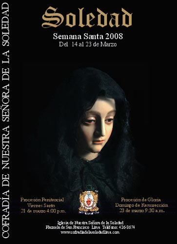 Cartel Oficial Cofradía de la Soledad 2008